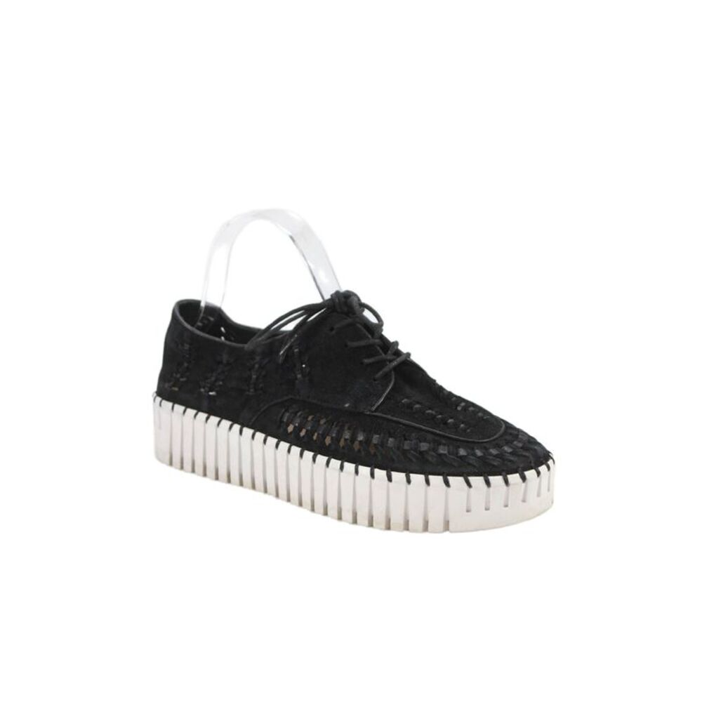 Silent D Womens Suede Lace Up Low Top Sneakers Black Size 39 9